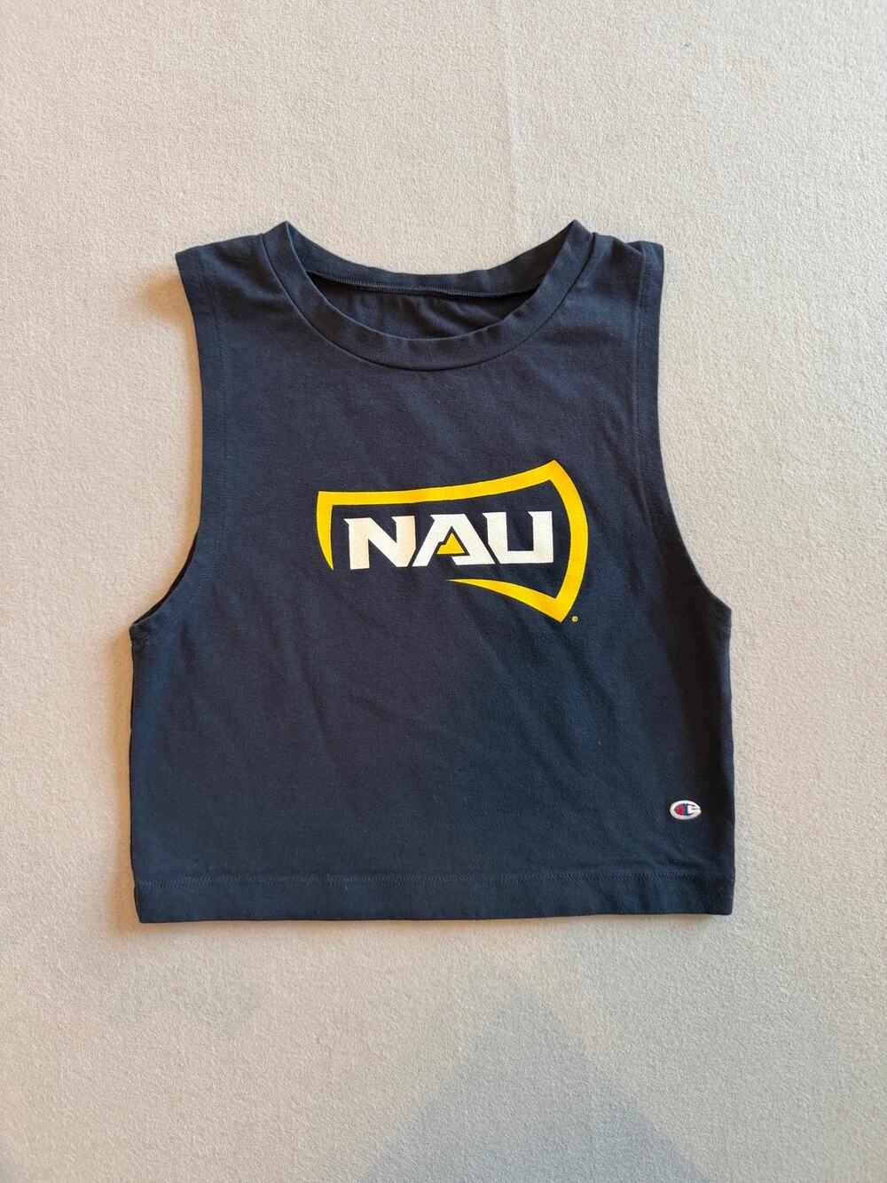 NAU Northern Arizona University Cropped Tank Top Women’s L Navy